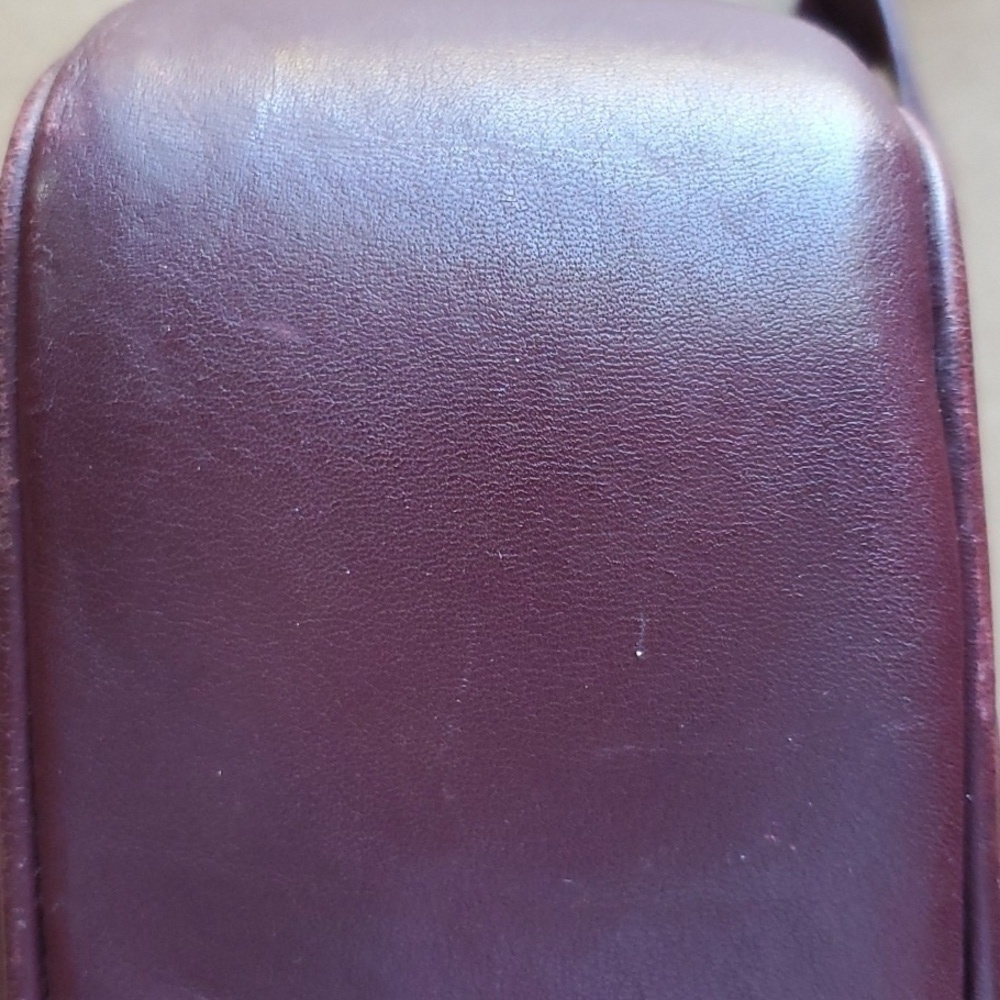Etienne Aigner VINTAGE brown (plum) leather bag 10 X 7 x 3.5 crossbody - Picture 6 of 11